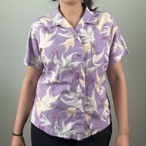 Columbia Purple Fish Short Sleeve Shirt